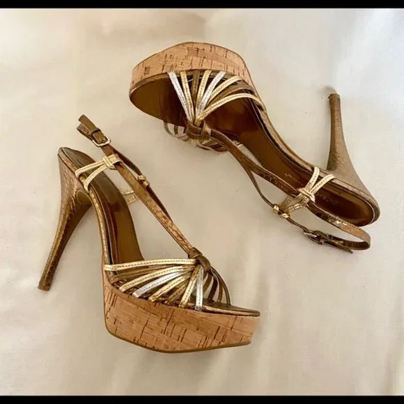 BCBGeneration Santos gold platform sandals, New, 7.5 - Picture 12 of 12
